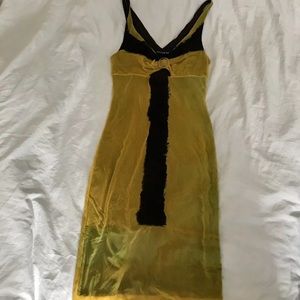 90’s mid-length Vivienne Tam mesh dress, keyhole